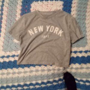 Grey NY Crop Top